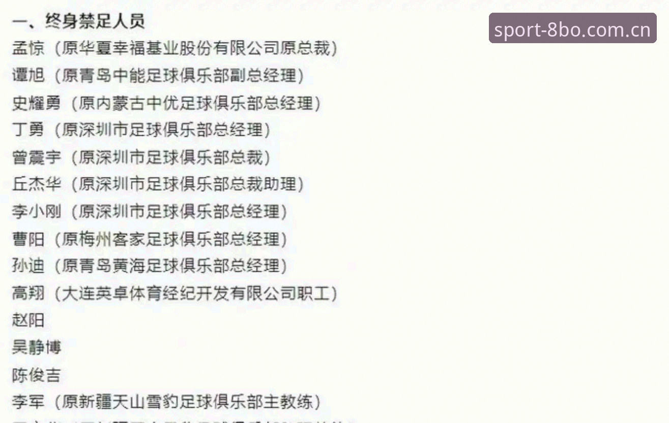 博体育数据更新 足协第三批禁足名单详解,65人受罚折射中国足球深层治理问题